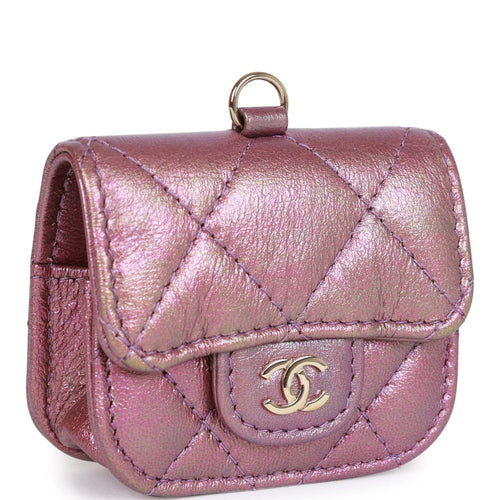 Chanel CC In Love Large Heart Bag Purple Lambskin Light Gold Hardware
