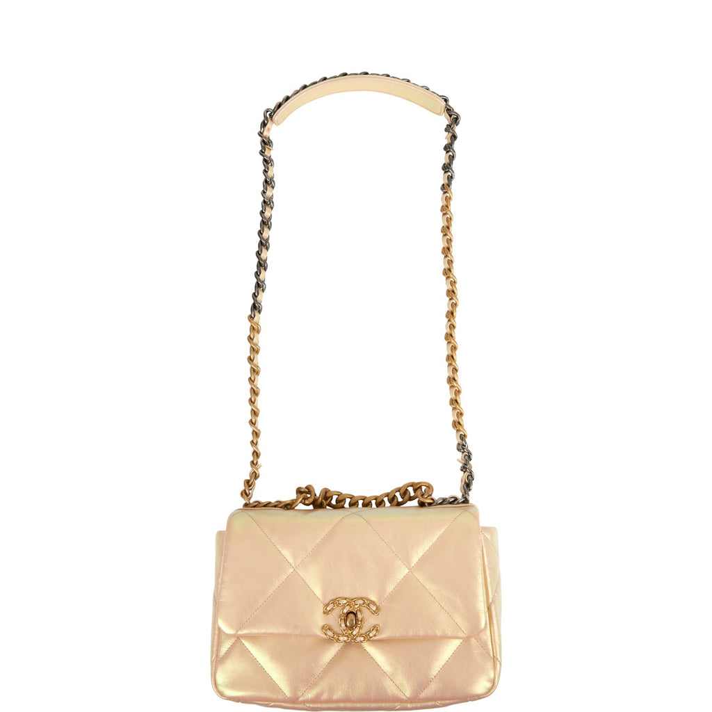 Chanel Medium 19 Flap Bag Rose Iridescent Calfskin Mixed Hardware – Madison  Avenue Couture