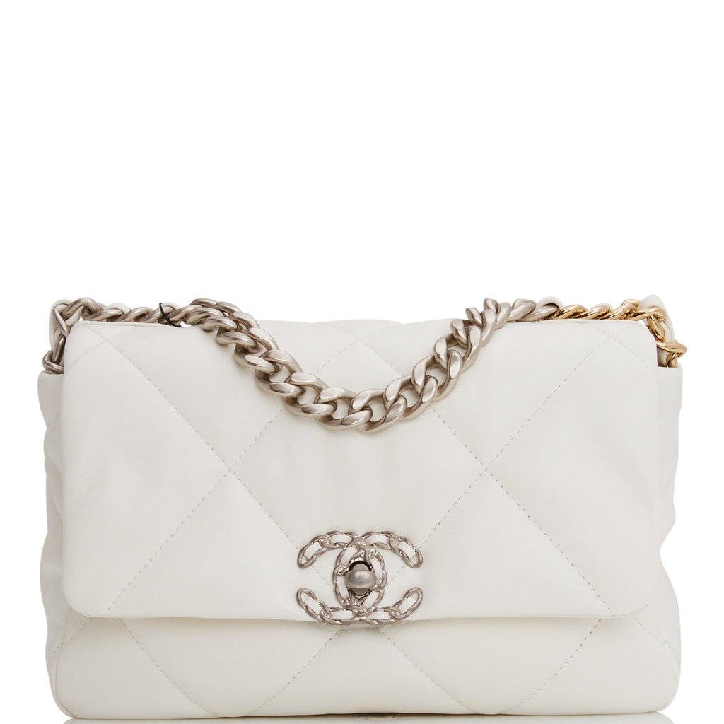 Chanel Classic Small Double Flap White Caviar Leather with Light Gold  Hardware Preowned in Box GA001