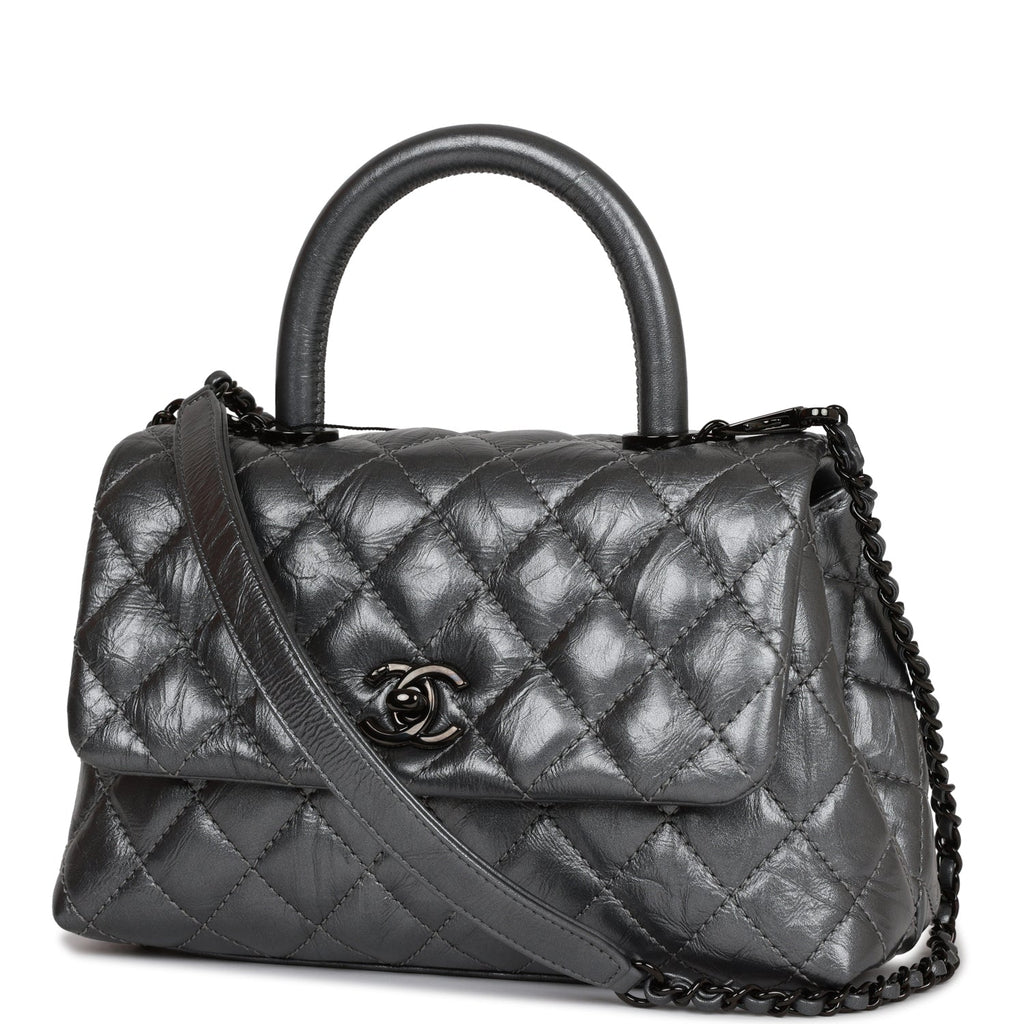 Chanel Small Coco Handle Flap Bag So Calfskin Black Hardware – Avenue Couture