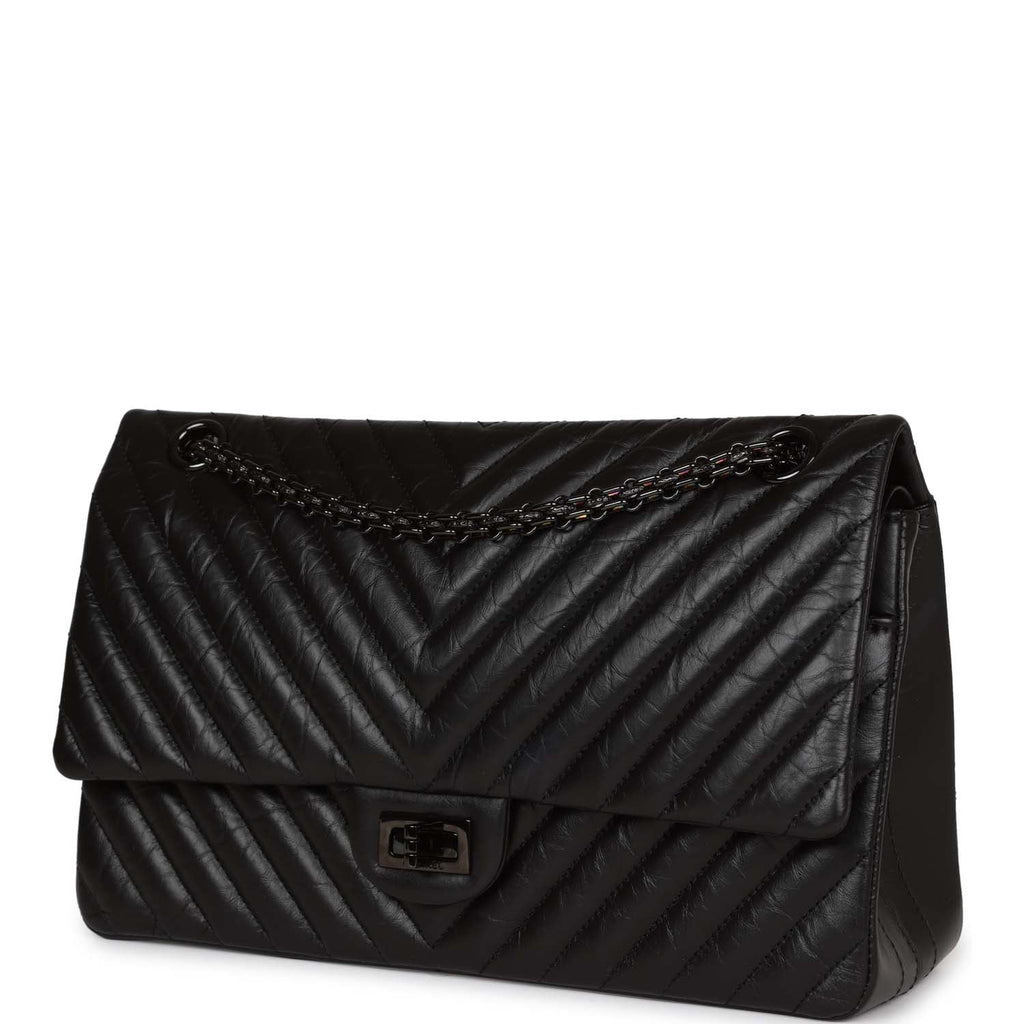 Pre-owned Chanel 226 Reissue SO Black Calfskin Black – Madison Avenue Couture