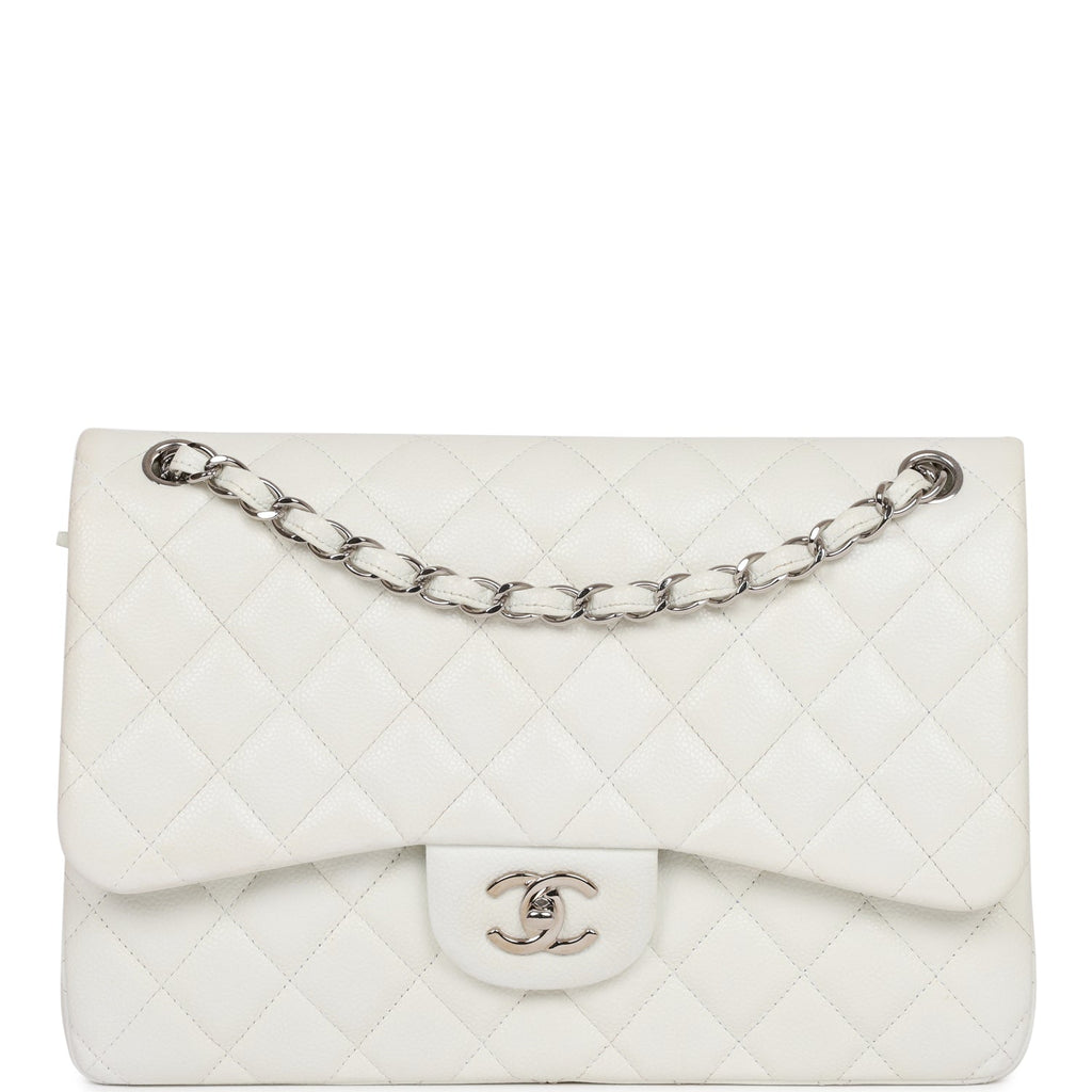 Chanel Classic Single Flap Quilted Jumbo White  US