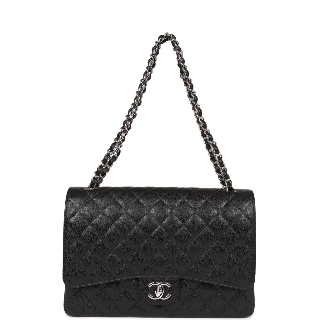 Chanel Maxi Classic Double Flap Bag Black Hardwa – Madison Avenue Couture