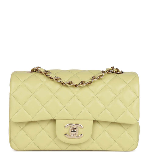 Chanel White Quilted Lambskin Rectangular Mini Classic Flap Bag