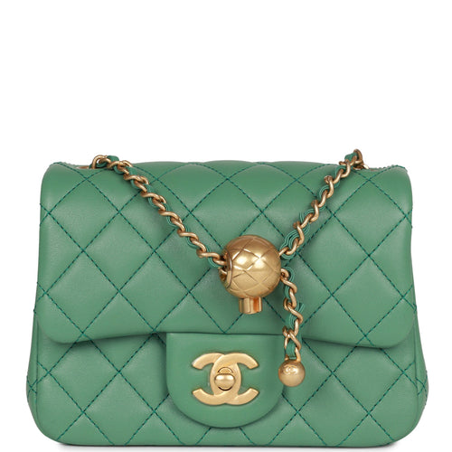 Chanel Beige Pearl Crush Square Mini Flap Antique Gold Hardware – Madison  Avenue Couture