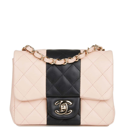 Chanel Pink Lambskin Rectangular Mini Classic Flap Light Gold Hardware –  Madison Avenue Couture