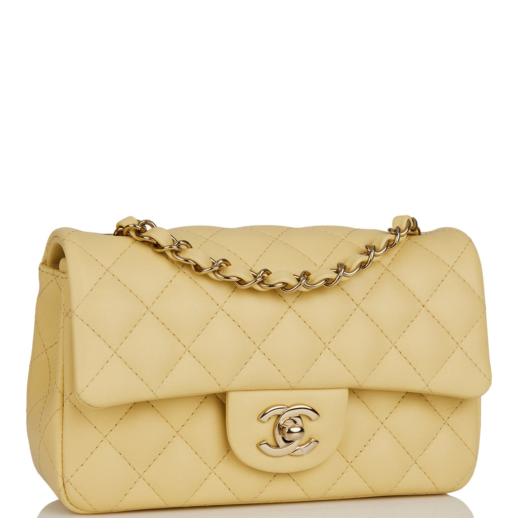 yellow mini chanel bag