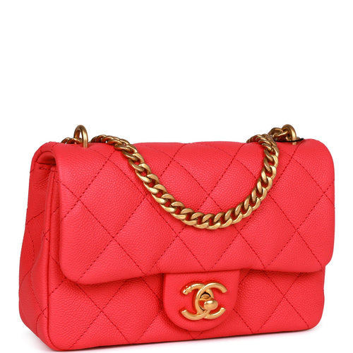 Chanel Sweetheart Crush Mini Rectangular Flap Bag Pink Caviar Antique –  Madison Avenue Couture