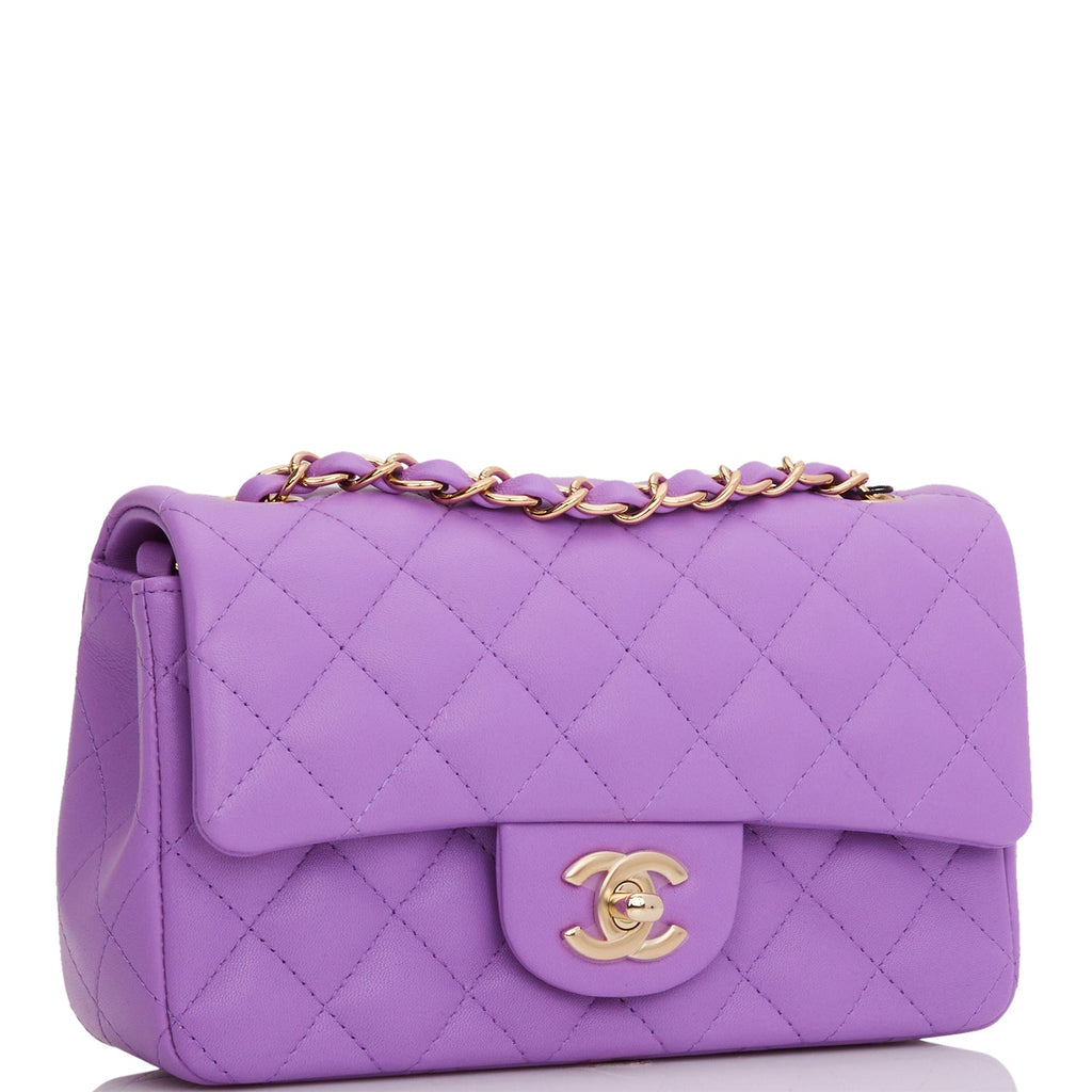 chanel flap bag purple