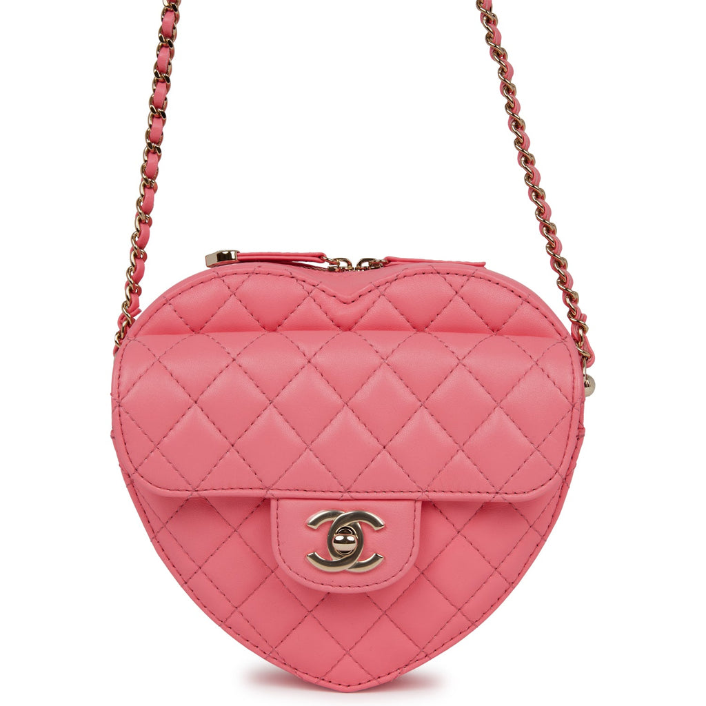 pink chanel heart bag