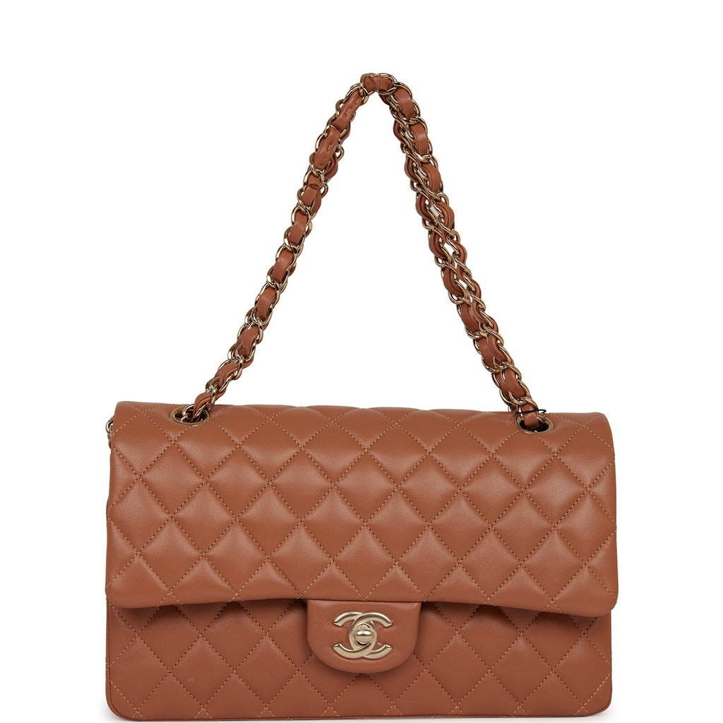 Chanel Classic ML Medium Flap Quilted Beige Caviar Silver Hardware  Coco  Approved Studio