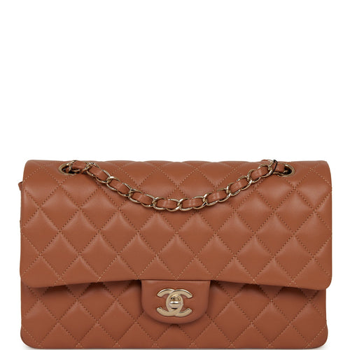 Chanel Classic Mini Rectangular 22S Caramel Quilted Lambskin with light  gold hardware
