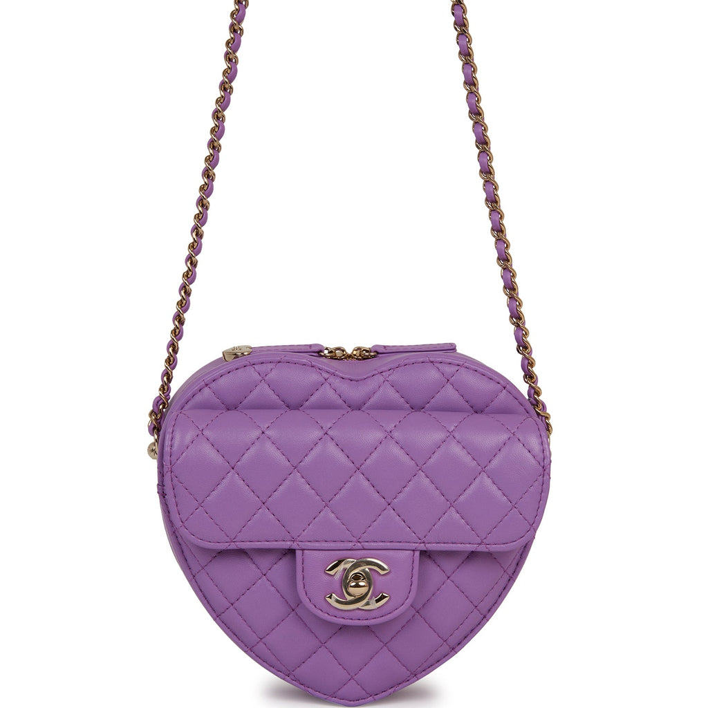 Top 65+ imagen chanel purple heart bag