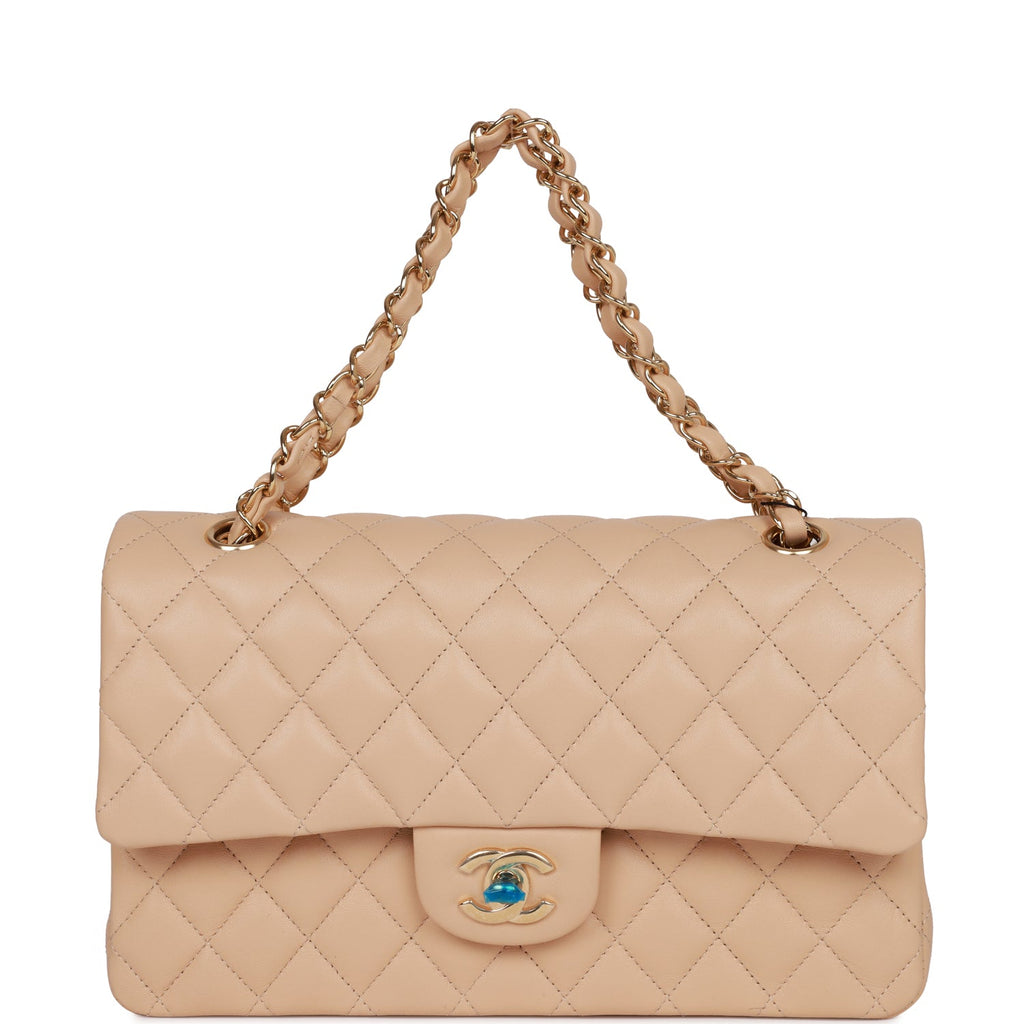 Chanel Classic Flap Nude Caviar Leather Large Jumbo  RELUXE1ST