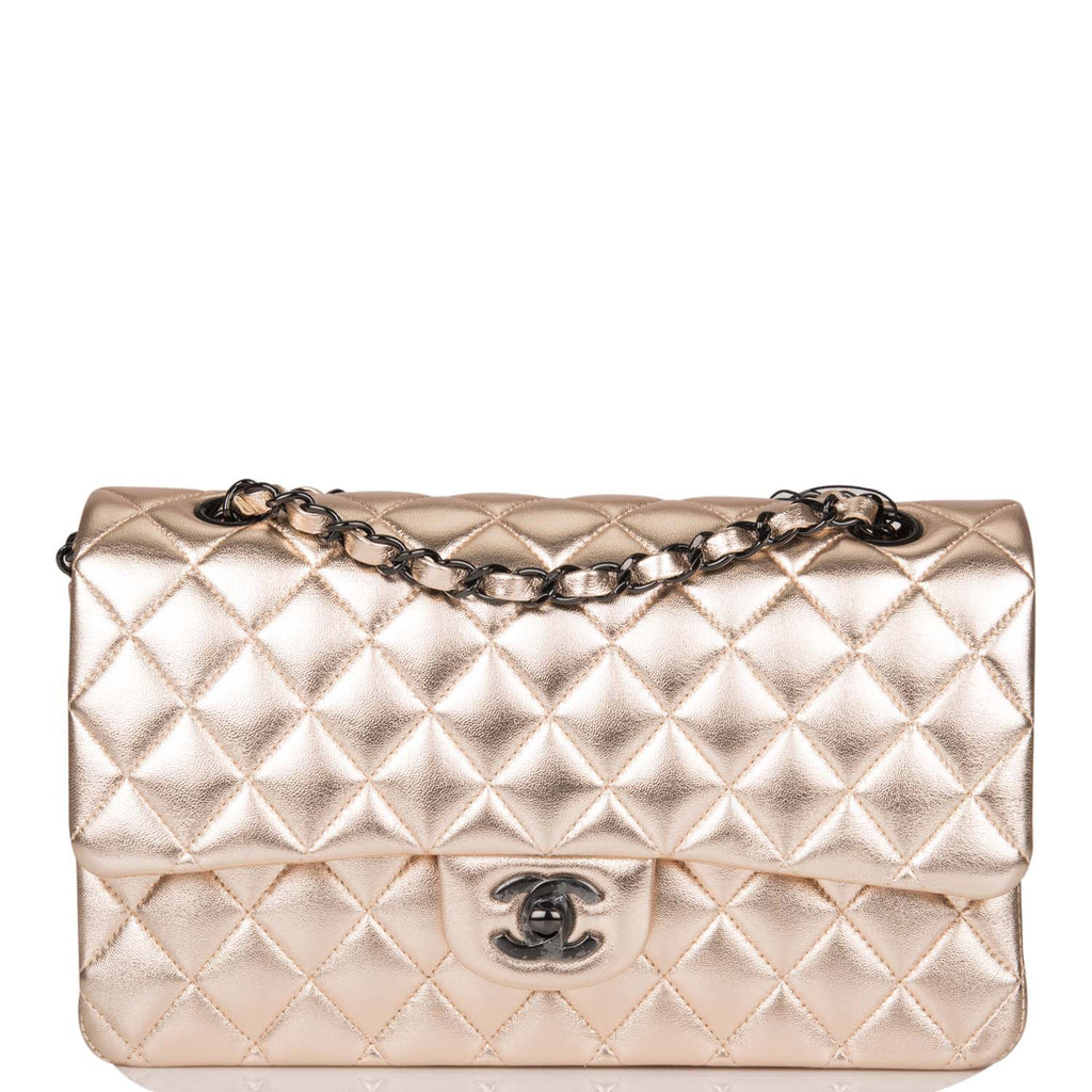 Chanel Classic Flap Bag Medium Black Gold   Shop giày Swagger