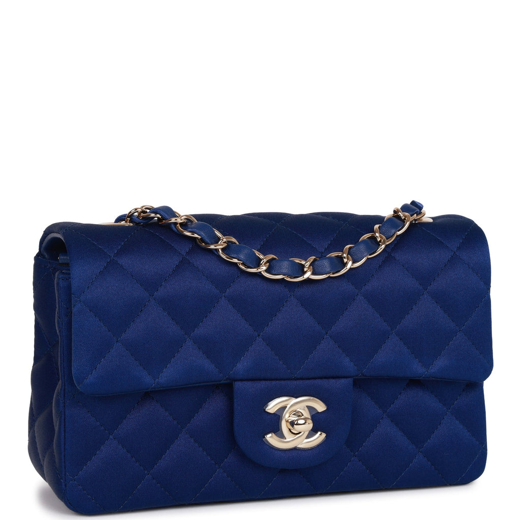 Chanel 21K Mini Bag Blue Grained Calfskin Gold Hardwar  Nice Bag