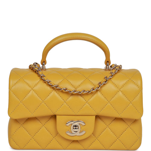 Chanel Yellow Mini Round Tassel Shoulder Bag