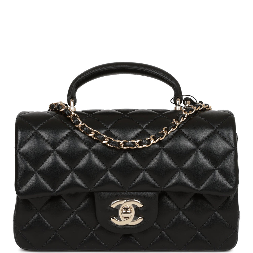 Túi Xách Chanel Mini Flap Bag With Top Handle Black Like Authentic