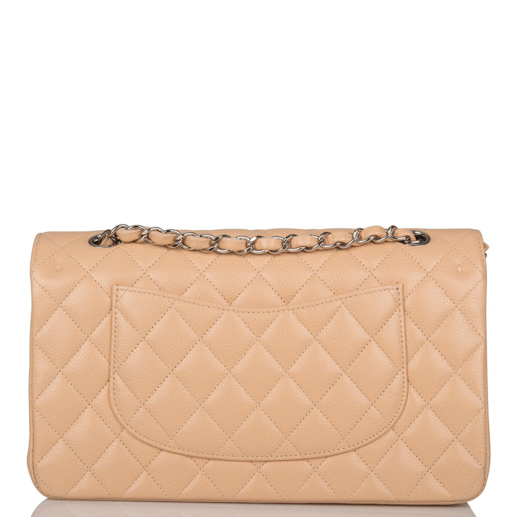 Chanel Beige Quilted Caviar Medium Classic Double Flap Bag – Madison ...