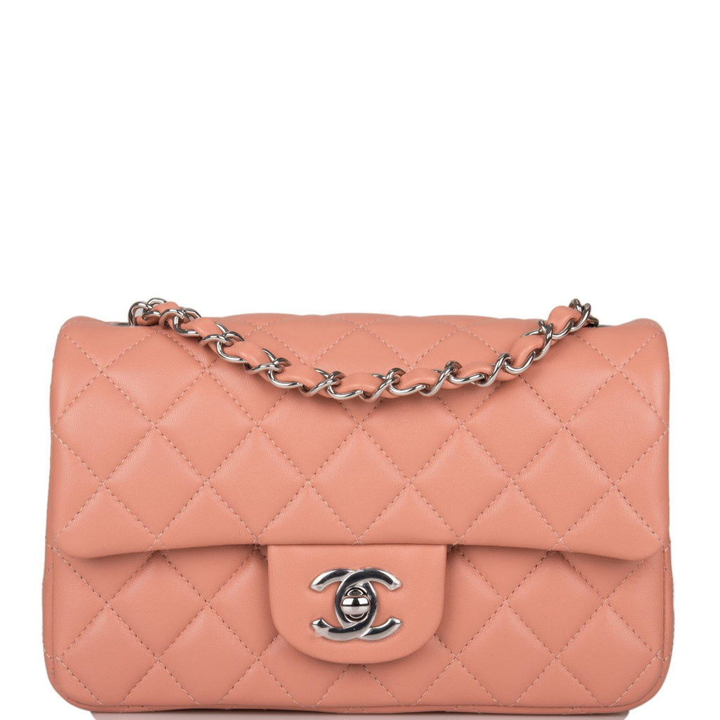 Chanel Quilted Mini Rectangular Flap Dark Beige Lambskin Gold Hardware   Coco Approved Studio