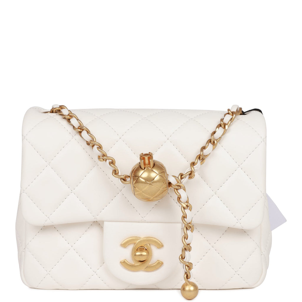 Túi Xách Chanel Mini Flap Bag With Top Handle White   Shop giày Swagger