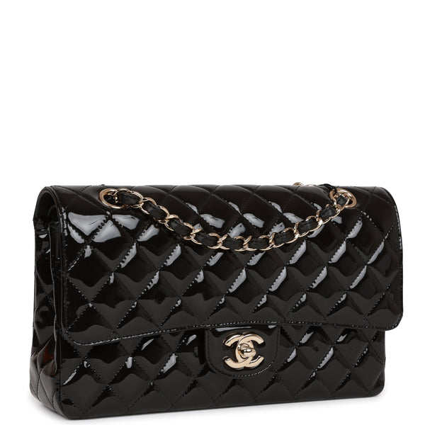 Chanel Black Quilted Patent Medium Classic Double Flap Bag – Madison Avenue  Couture