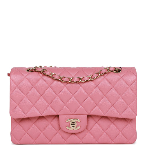 Chanel Pink Quilted Lambskin Small Classic Double Flap Bag