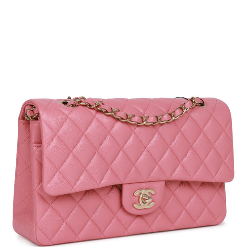 Chanel Pink Quilted Lambskin Small Classic Double Flap Bag – Madison Avenue  Couture