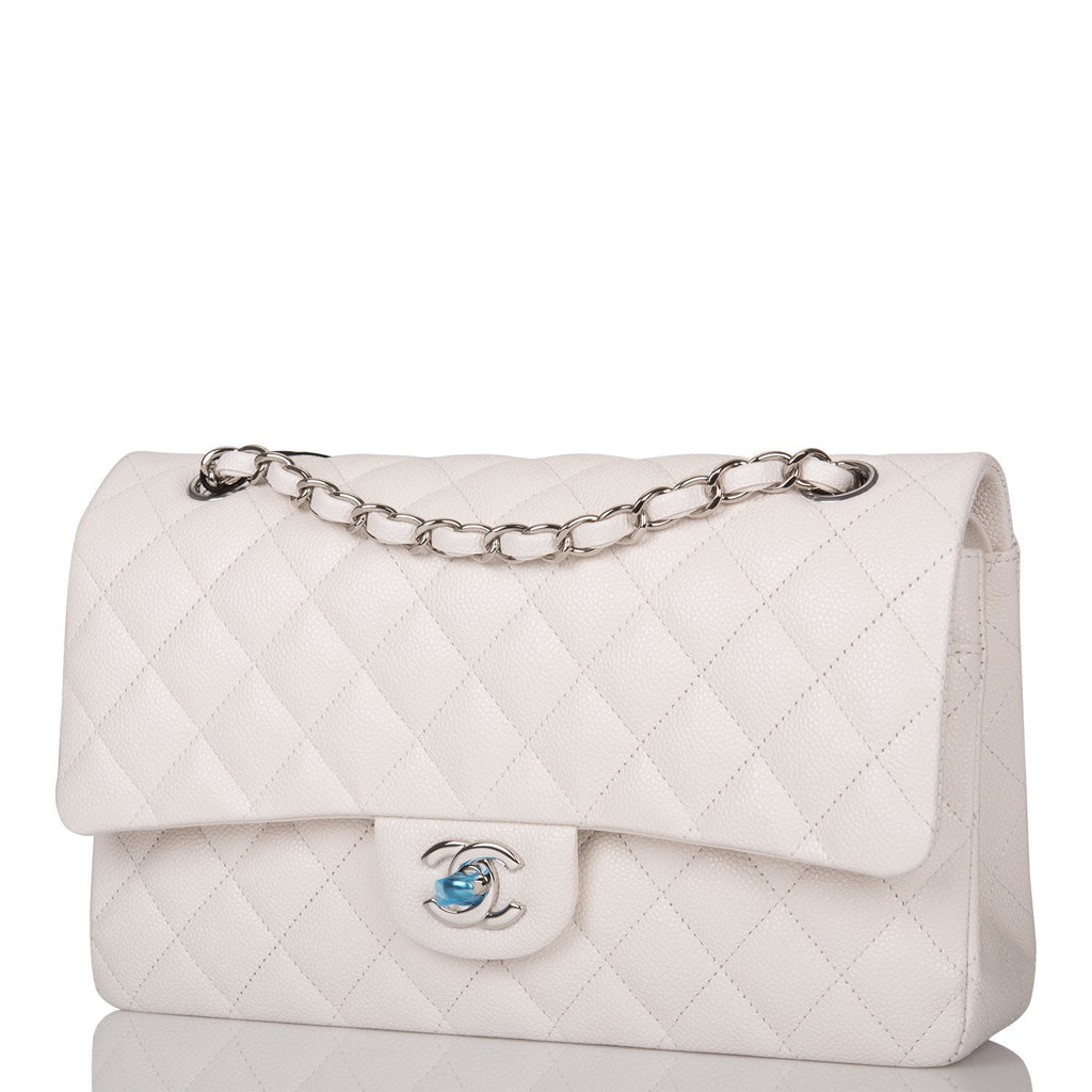 Chanel White Quilted Caviar Medium Double Flap Bag – Madison Avenue Couture