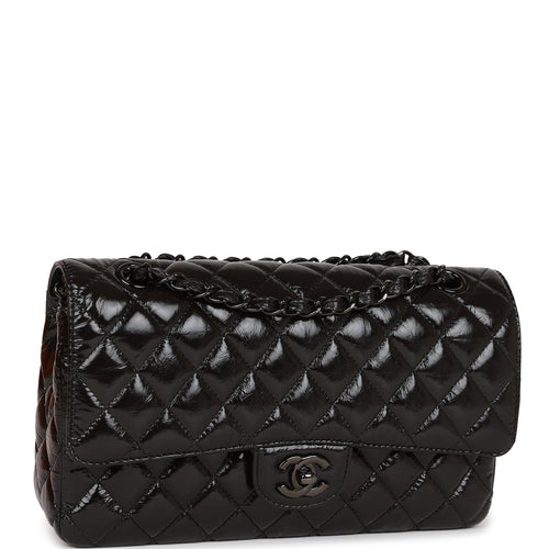 Chanel SO Black Lambskin Medium Classic Double Flap Bag Black Hardware –  Madison Avenue Couture