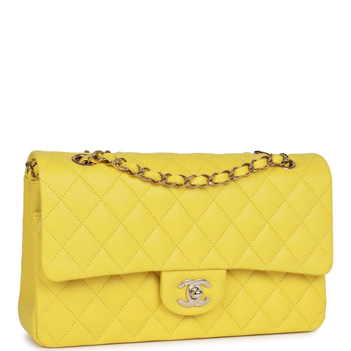 Chanel Classic Small S/M Quilted Flap Yellow Caviar Gold Hardware – Coco  Approved Studio