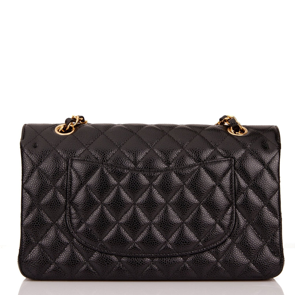 Chanel Black Quilted Caviar Medium Classic Double Flap Bag – Madison ...