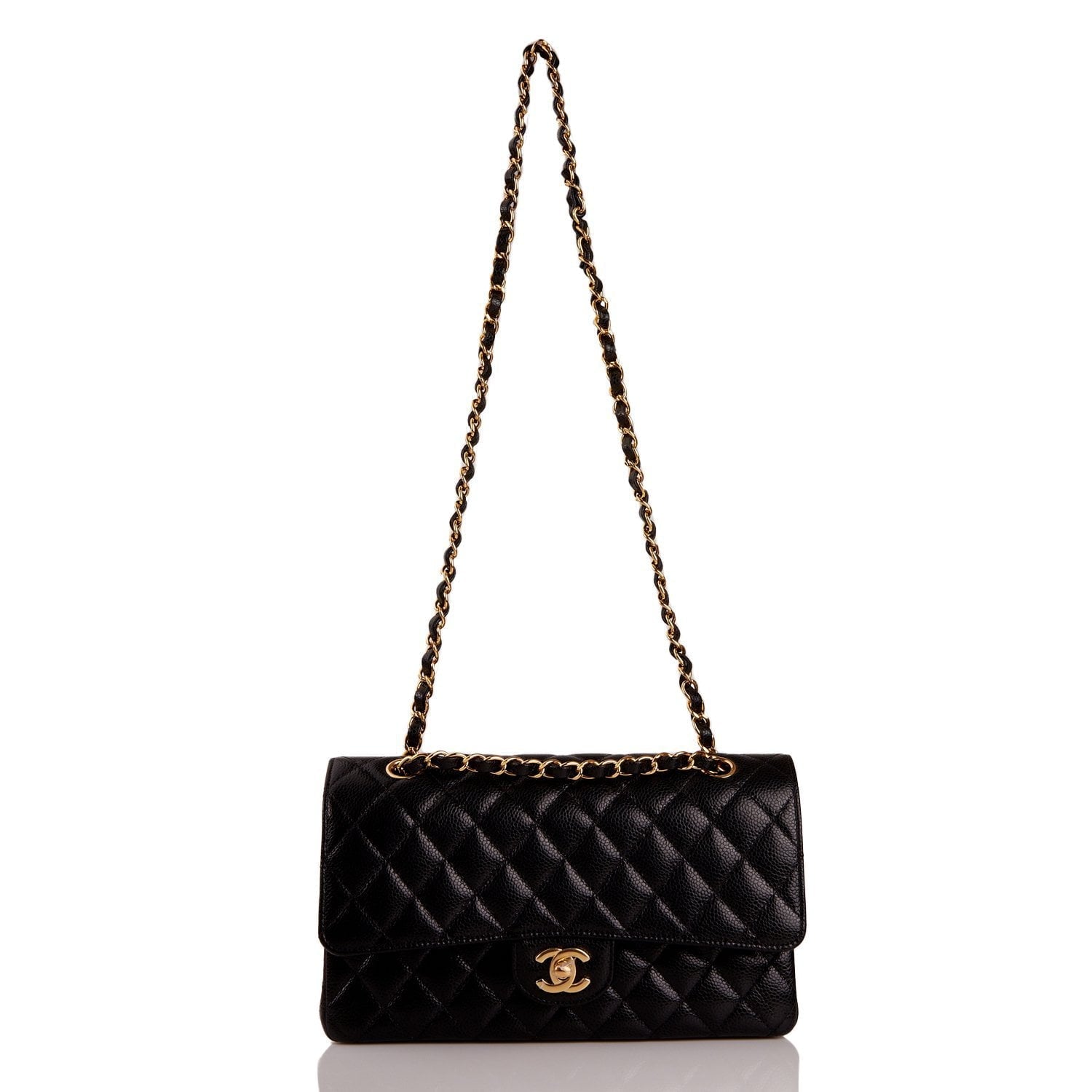 Chanel Black Quilted Caviar Medium Classic Double Flap Bag – Madison ...