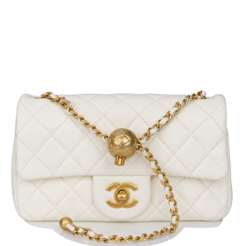 Chanel Pearl Crush Mini Rectangular Flap Bag Light Beige Lambskin ...