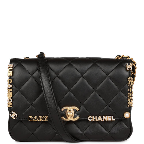 Chanel Valentine Hearts Flap Bag Quilted Lambskin East West