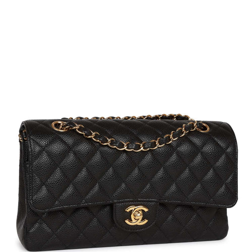 Chanel Jumbo Classic Double Flap Bag Black Caviar Gold Hardware