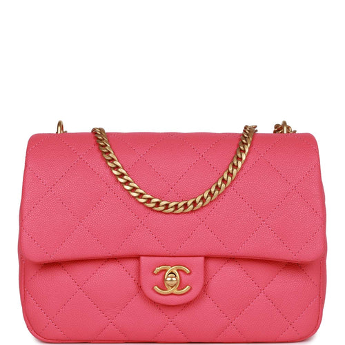 Chanel Mini Rectangular Flap Bag with Heart Chain Pink Lambskin – Madison  Avenue Couture