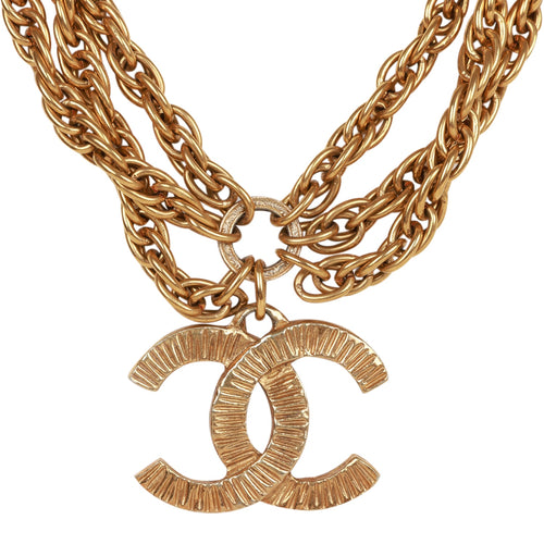 Chanel Vintage Gold CC Clover Necklace – Amarcord Vintage Fashion