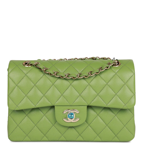 Chanel Green Caviar 'CC' Zip Tote Small Q6B14C0FGH004