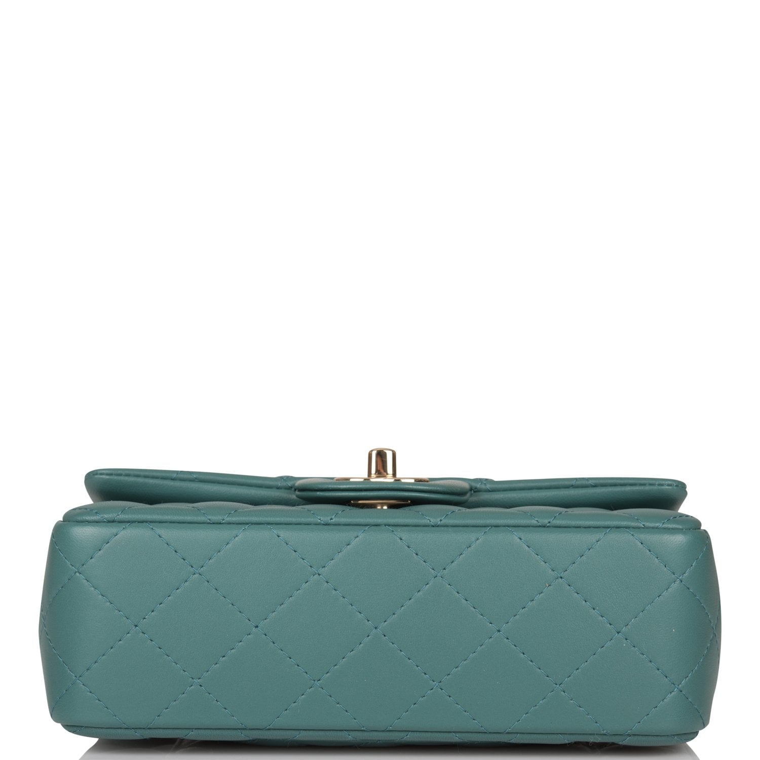 Chanel Green Quilted Lambskin Rectangular Mini Classic Flap Bag Light ...