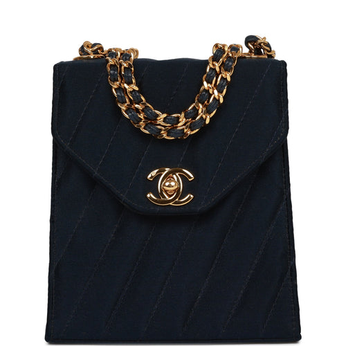 Chanel Vintage Black Satin Mini Kelly Bag Gold Hardware – Madison Avenue  Couture