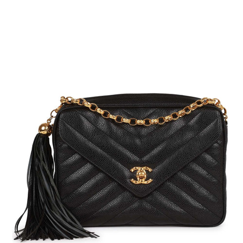 chanel tote bag leather black