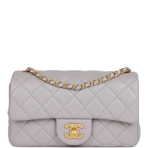 NWT! 22C CHANEL 🤍Mini Square White Pearl Crush Gold Ball Flap Bag GHW  Receipt