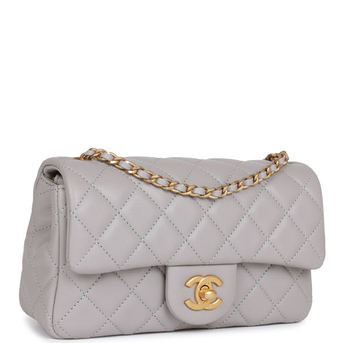 Chanel Light Beige Pearl Crush Rectangular Mini Classic Flap Bag