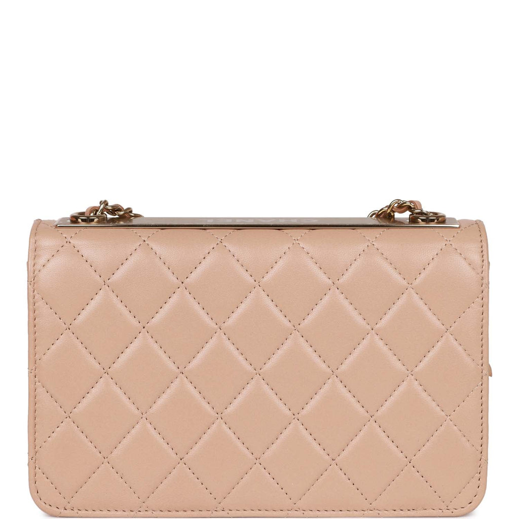 Chanel Trendy CC Wallet on Chain WOC Beige Lambskin Gold Hardware ...