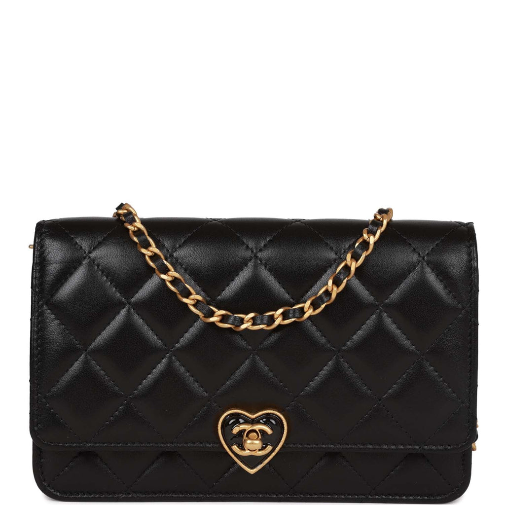 Chanel Heart Wallet on Chain WOC Lambskin Antique Gold Hardware – Madison Couture
