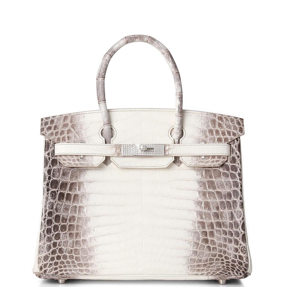 Hermes Birkin 30 Himalaya Niloticus Crocodile Diamond Encrusted Hardwa ...