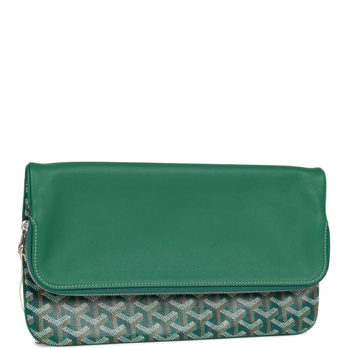 Goyard Senat Pouch MM Green in Canvas/Calfskin with Palladium-tone - US