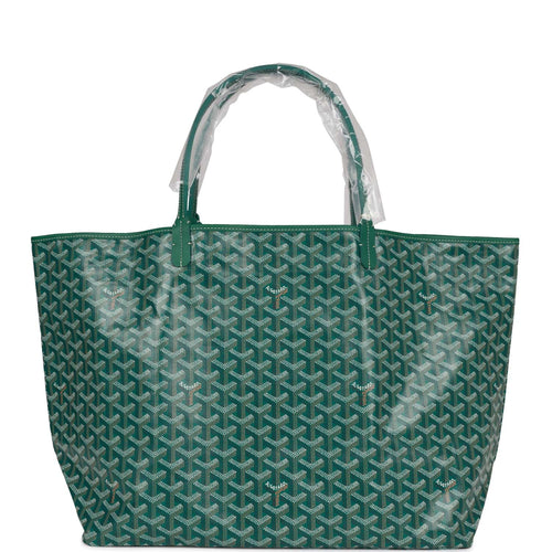 Goyard Goyardine Green St. Louis PM Tote Bag Silver Hardware – Madison  Avenue Couture