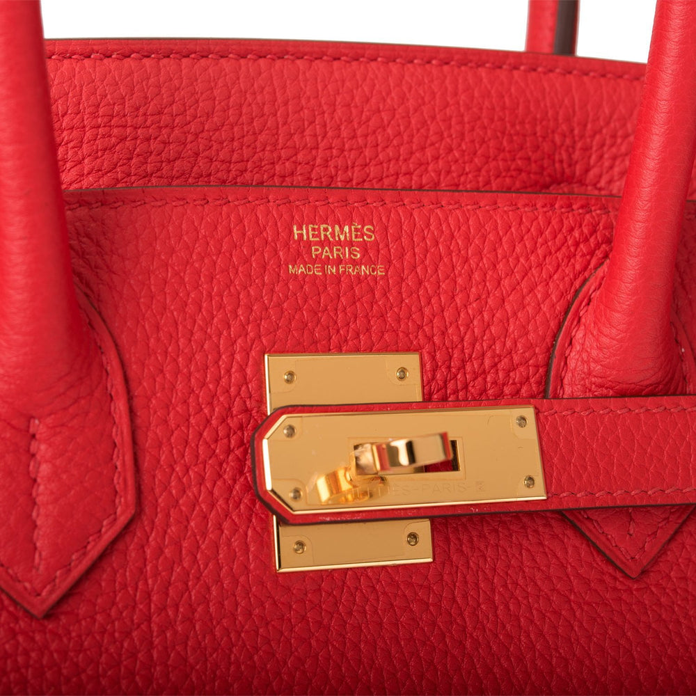 Hermes Rouge de Coeur Togo Birkin 30cm Gold Hardware